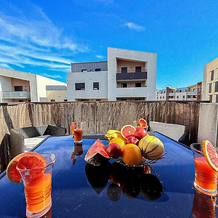 Апартаменты T3 Moderne- Climatise Avec Parking & Terrasse A 5 Min De Montpellier
