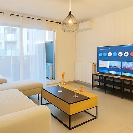 T3 Moderne- Climatise Avec Parking & Terrasse A 5 Min De Montpellier Апартаменты